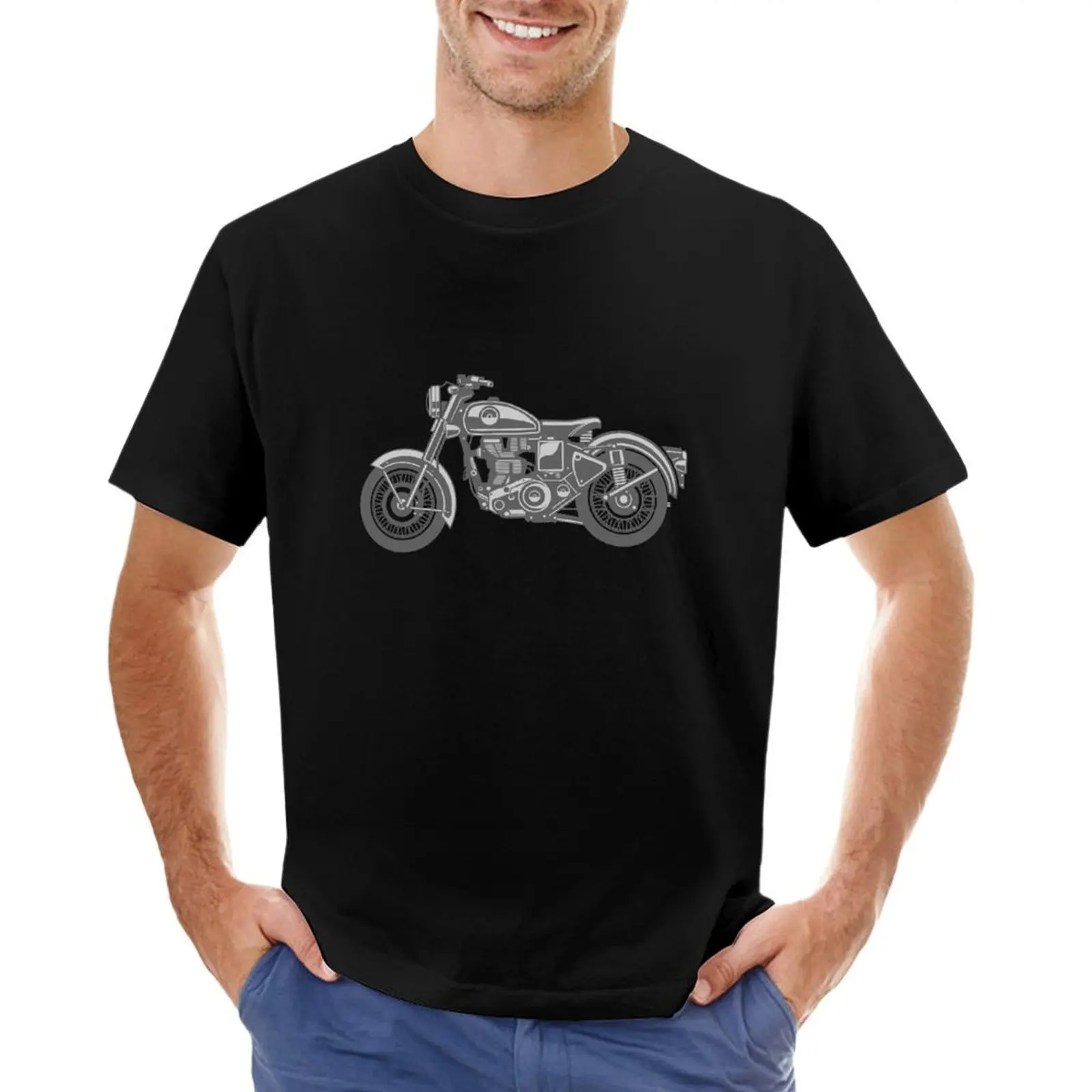 Full Spped Racing Gray Motorcycle T-Shirt anime figures Blouse oversized custom shirt tee shirts for men