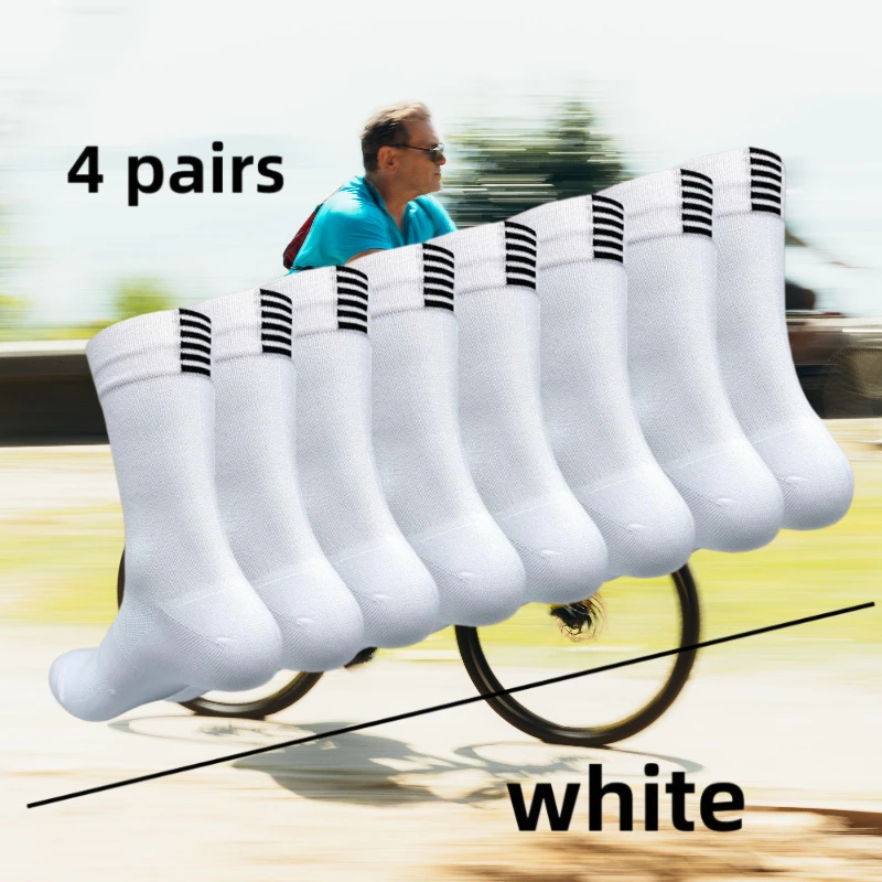 Sock Garter Men - 4 Pairs Cycling Socks Running Quick