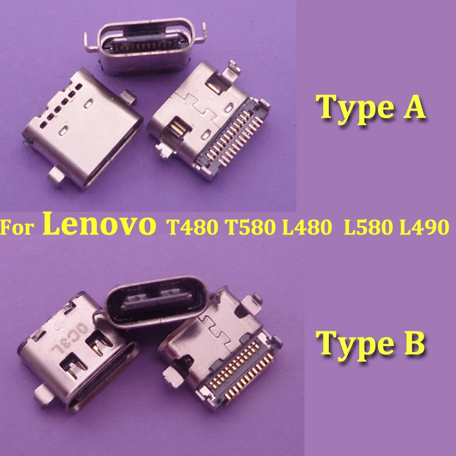 1-10PCS Laptop USB 3.1 Type-C DC Power Charging Port Connector For Lenovo ThinkPad L480 L580 T480 T580 L590 L490 El480 El580