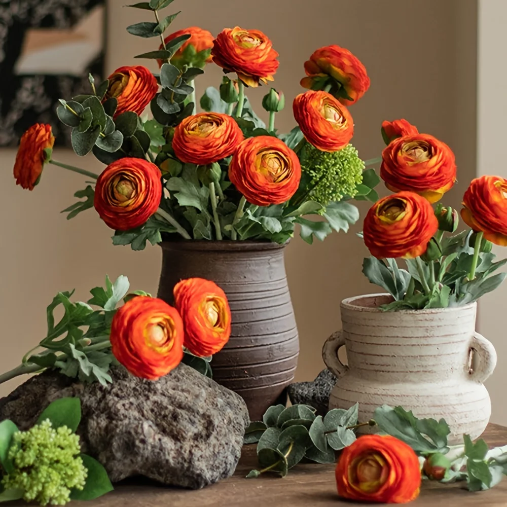 

3 Pcs Simulated Peonies, Artificial Lotus Flowers, Living Room And Home Decoration Flower Ornaments