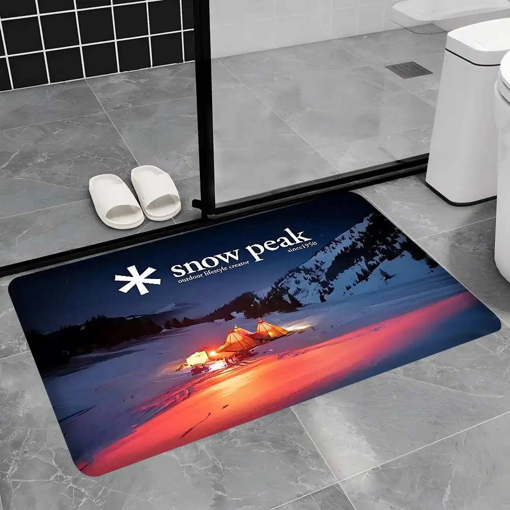 S-Snow COOL Peak Door Mat Kids Room Bedroom Decoration Balcony Anti-Slip Doormat Living Room Doormat Area Rug