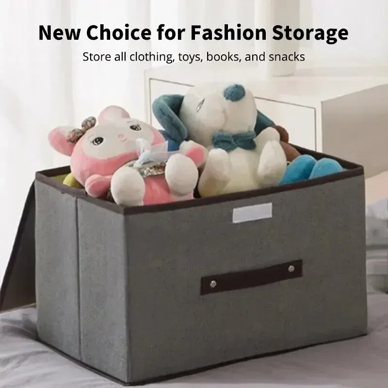 1PC Foldable Non-Woven Fabric Storage Box, Gray Home Organizer for Clothing, Underwear, Socks, Kid Toys, and Cosmetics