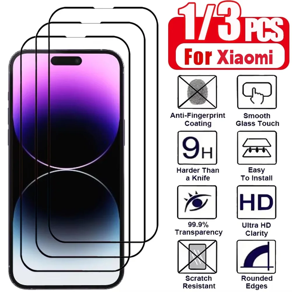 

Tempered Glass For Xiaomi 13t 15 Redmi Note 14 13 12 11 10 9 8 Pro Protective Glass For Poco F6 X6 M7 M6 Pro Screen Protector