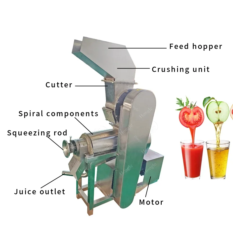 Multifunctional Big Mouth Juicer Pulp 500kg/hour Juicer High Quality