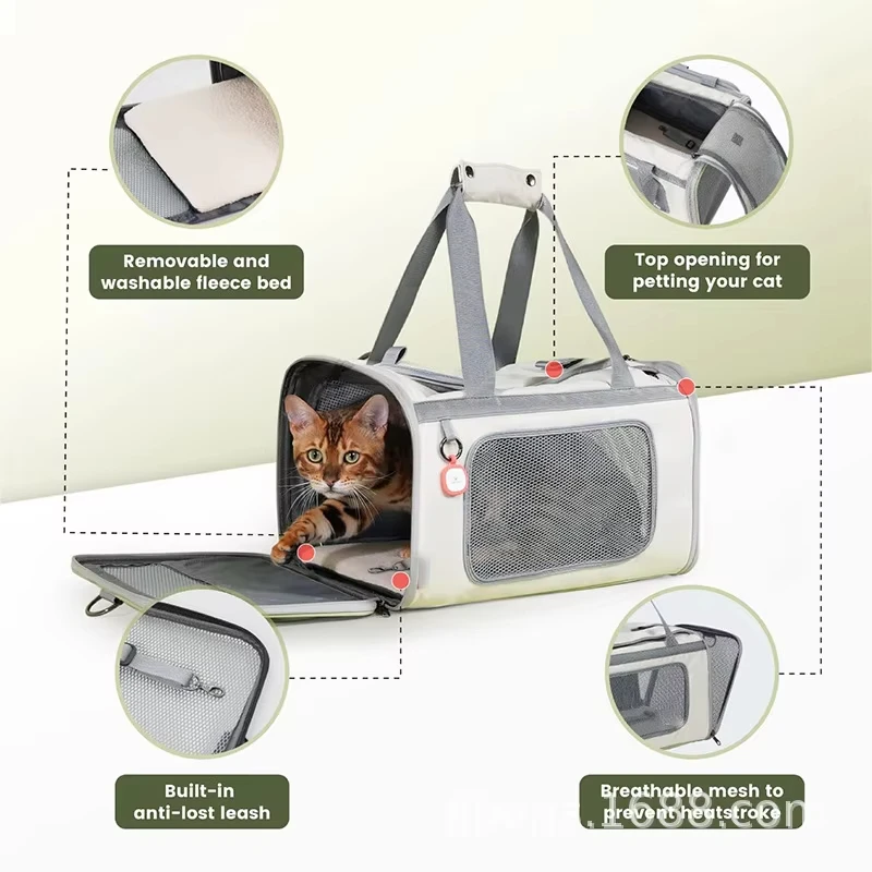 Cat bag out portable cat dog backpack pet aviation soft bag expansion on the plane breathable dog bag