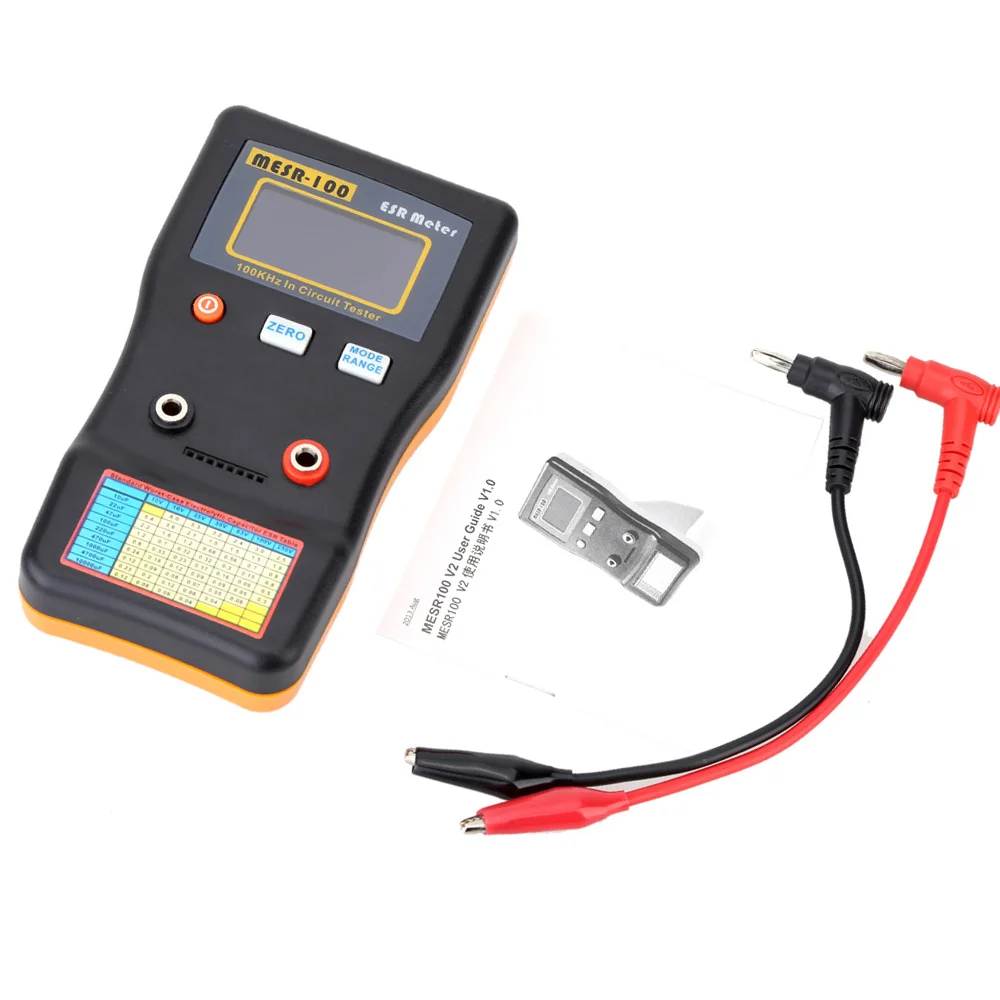 MESR-100 ESR Capacitor Tester Ohm Meter Measuring Internal Resistance of Capacitor Capacitance Circuit Tester Capacitor Meter