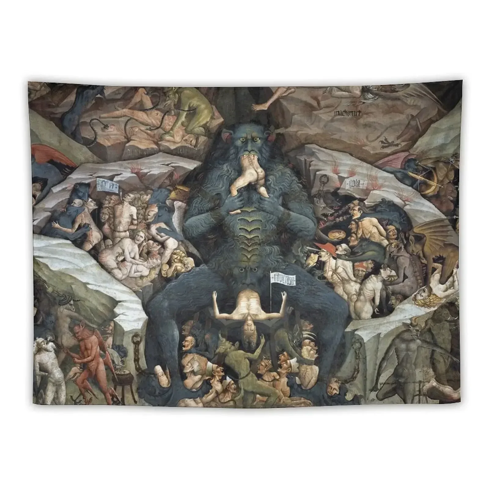 HD Inferno (Hell), by Giovanni da Modena HIGH DEFINITION Tapestry House Decoration Wall Tapestries Decorations For Room Tapestry