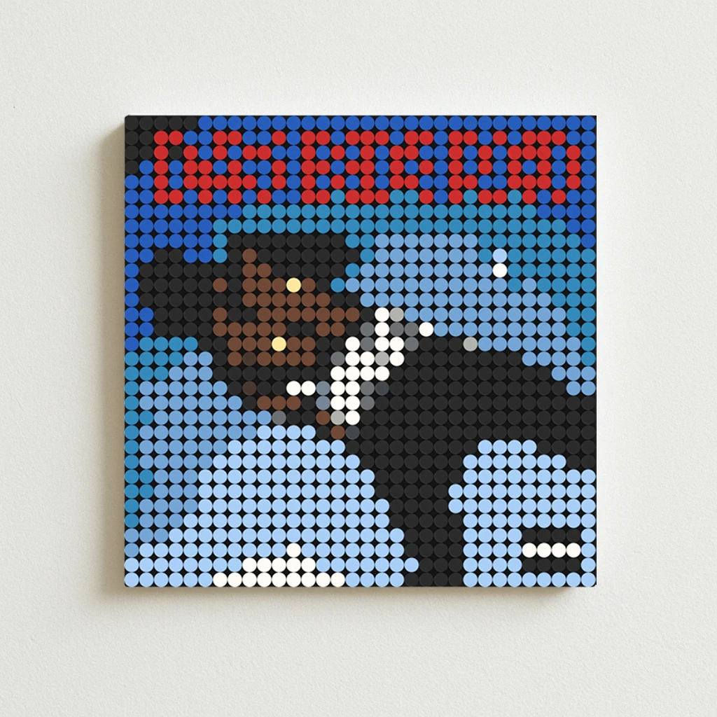 

Travis Scott DAYS BEFORE RODEO Album Cover DIY Pixel Mosaic Brick Art Poster Hip Hop Trap Psychedelic Rap Wall Decor Gift