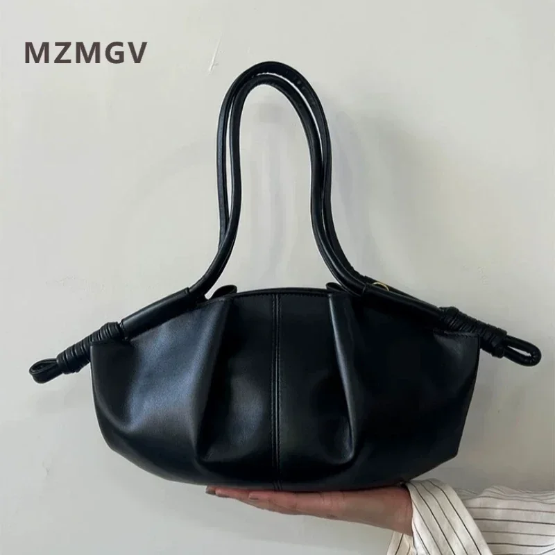Meet You Fashion Pleats Design Cloud Bag New Trendy Women's Soft Leather Handbag 2025 New High Quality Commuter Crossbody Bag