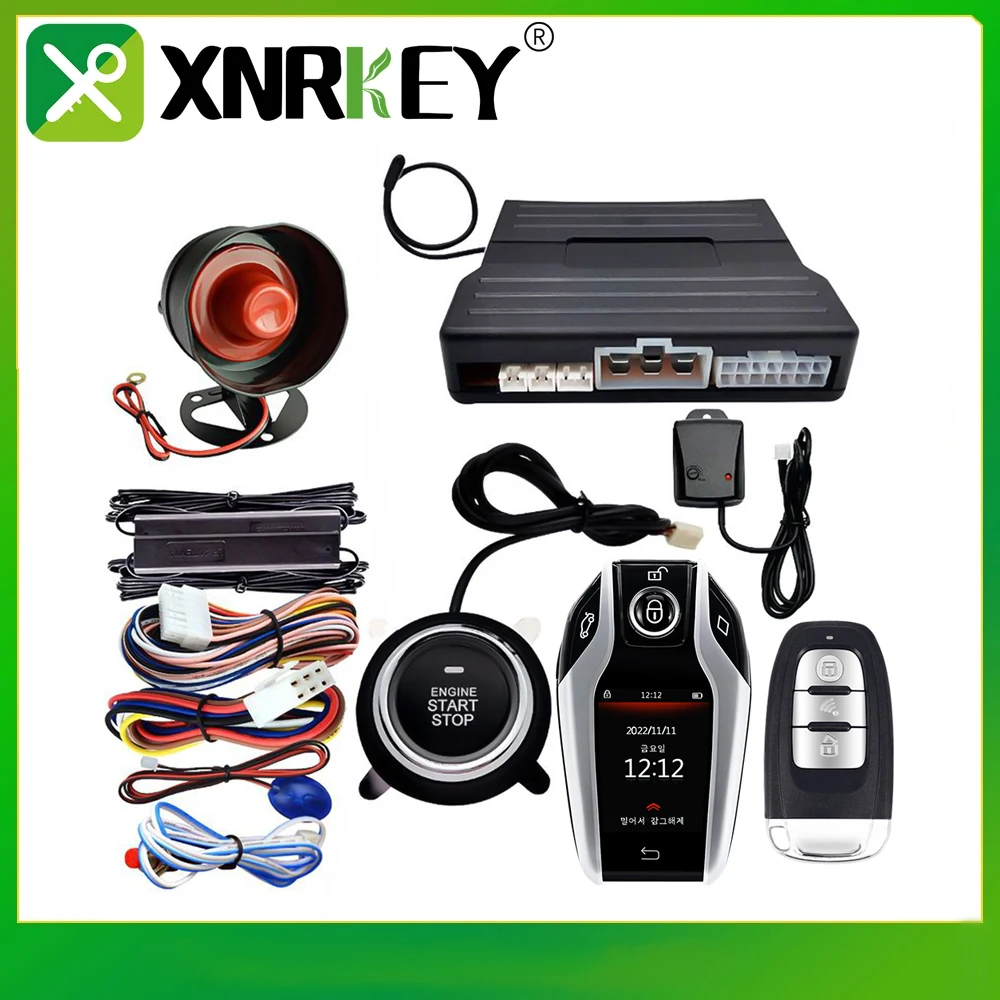 

XRNKEYCH808 Smart LCD Key Remote Control Engine Start Stop Autostart Keyless Entry Central Locking Car Starting Device Alarm Sys