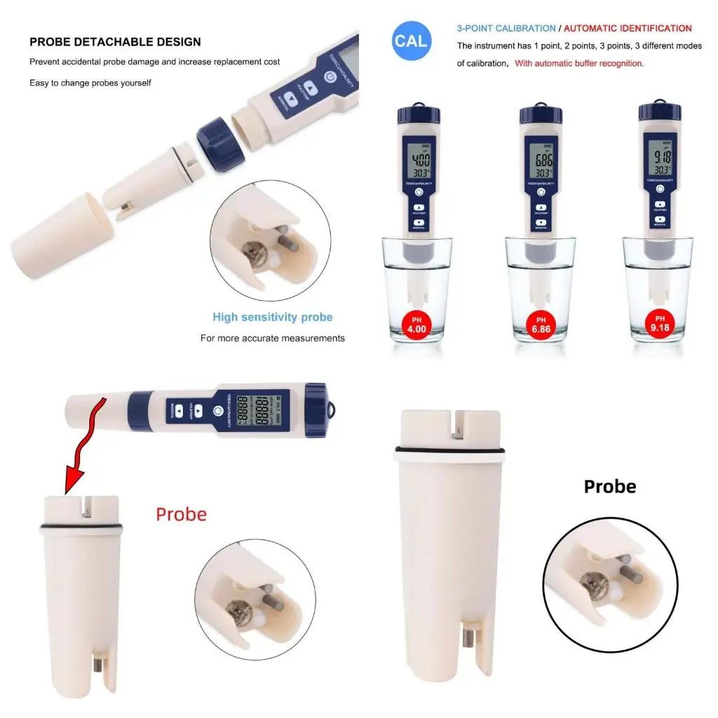 5 In 1 Tds/Ec/Ph/Sa…