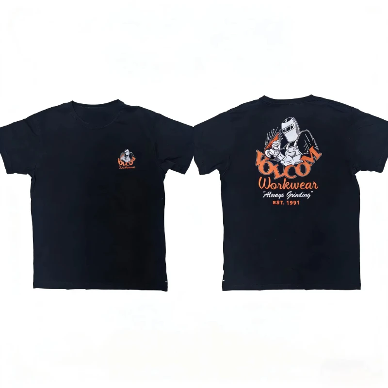 2026 Volcom Cotton Short Sleeve T-shirt Personality Niche Skateboard Function Wind All Kinds of Classic Beauty Tide Surfing