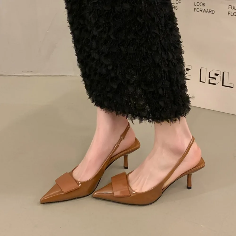 New Summer High Heel Women Sandals Fashion Pointed Toe Singbacks Shoes Design Style Banquet Party Sandalias Shoes