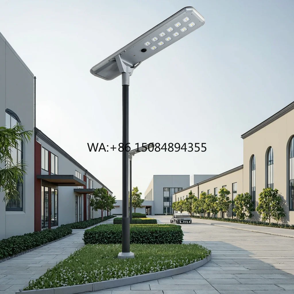Solar Street Light All in One Solar LED Lamp Integrated Road Light with Remote Control