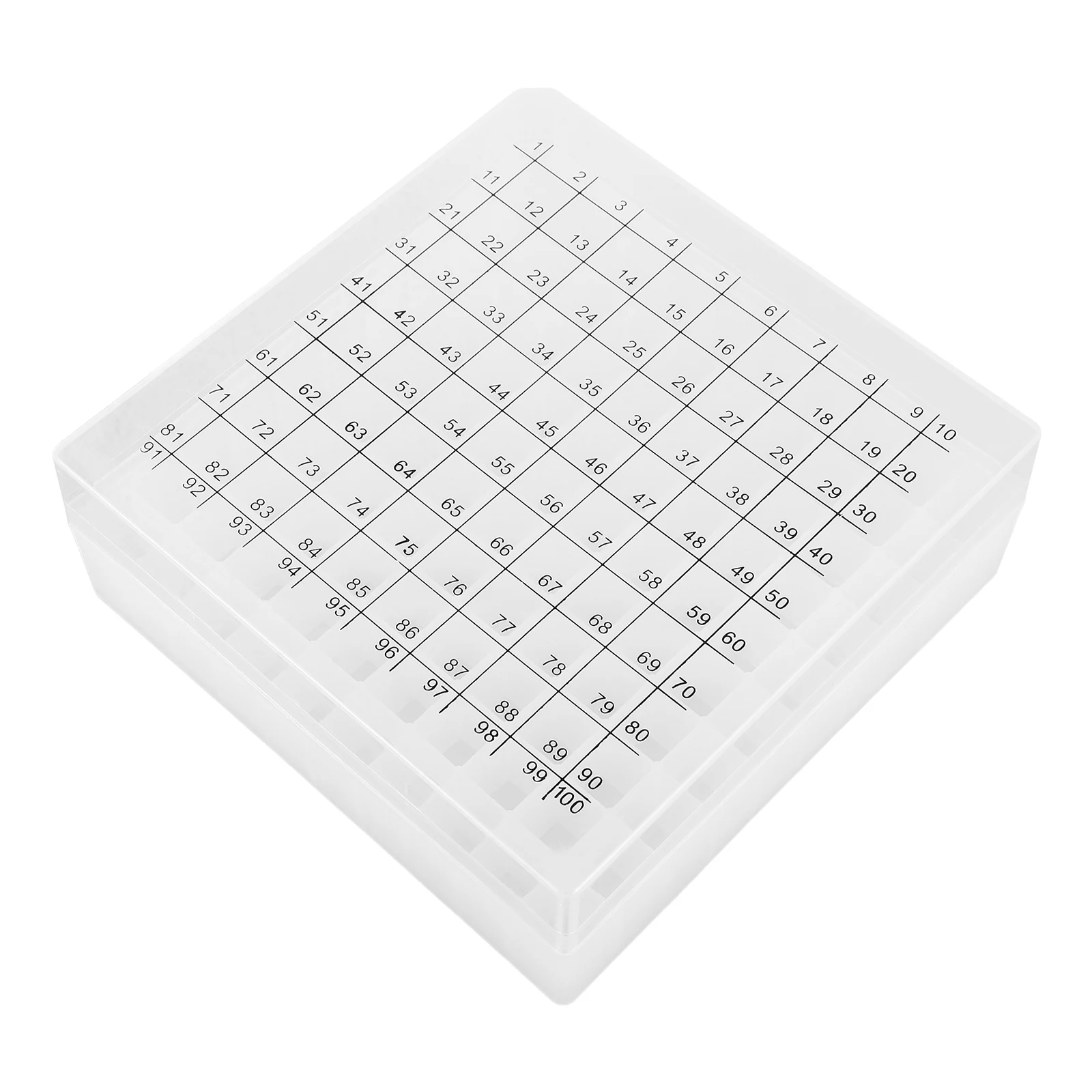 

Cold Storage Box 100 Slots for 1 8ml 2ml 5ml 10ml Tubes Lab Test Tube Rack Holder Plastic Vial Storage Laboratory Box