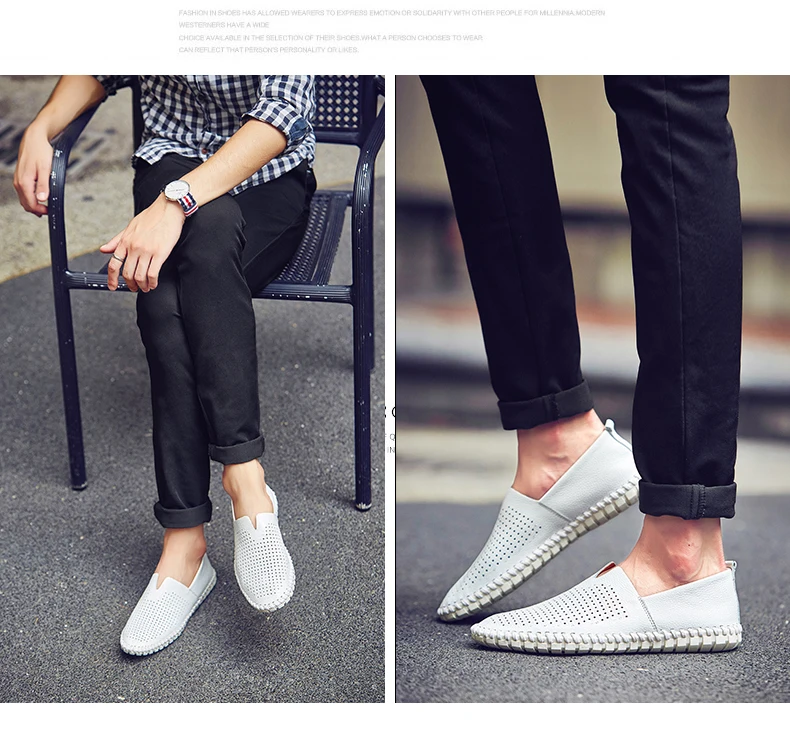 Mode männer Fahren Schuhe Handgemachte Leder Männer Müßiggänger Weiche Atmungsaktive männer Casual Schuhe Zapatillas Hombre Große Größe 38-48 – Detail 22