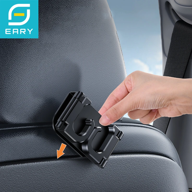 

Eary Car Seat Back Storage Hook Foldable Car Purses Hook 2 Hidden Hooks for Headrest Tesla Model 3 Y Organizer Car Accessories