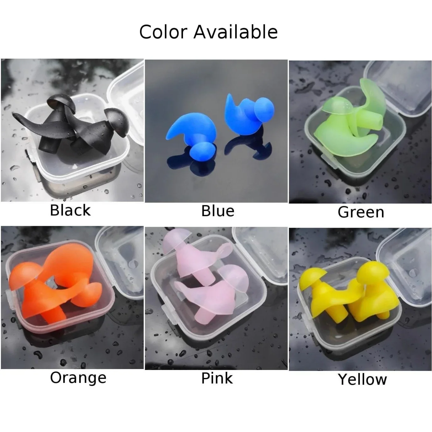 With Box Swim Anti-Noise Parts 1 Pair Ear Plugs Water Sports Swimming Diving Adult Waterproof Ear Protector Portable Earplug