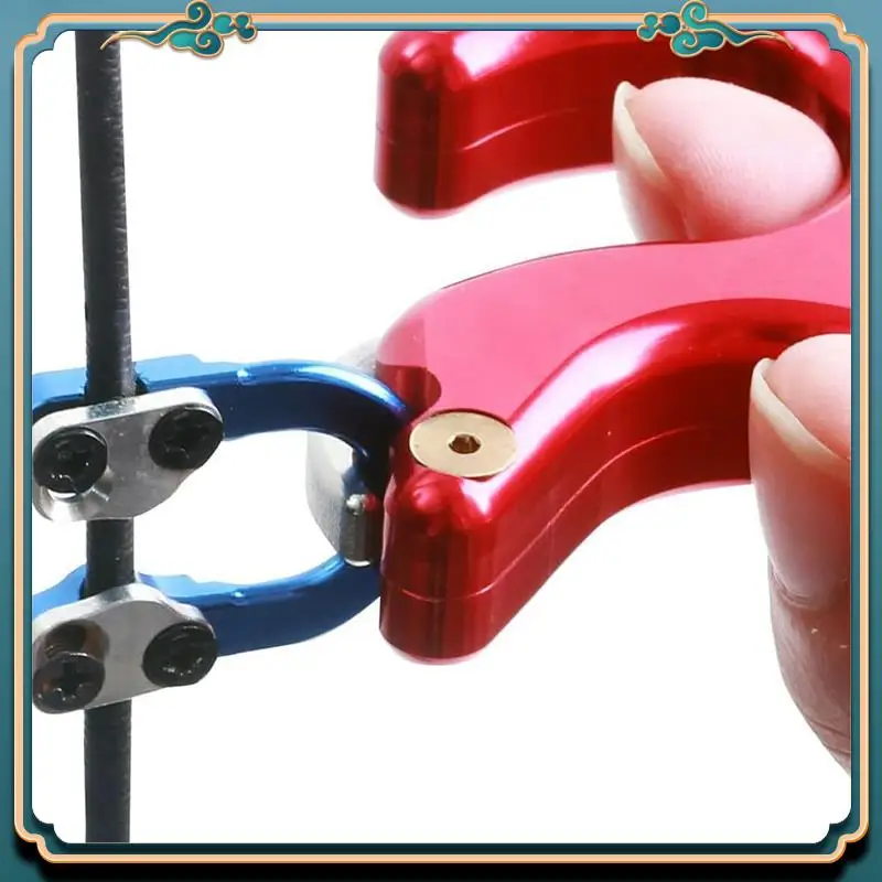 Latest 1 Pack Archery Compound Bow D Loop-Metal D Ring Buckle Release Nocking Loop With Screwdrivers
