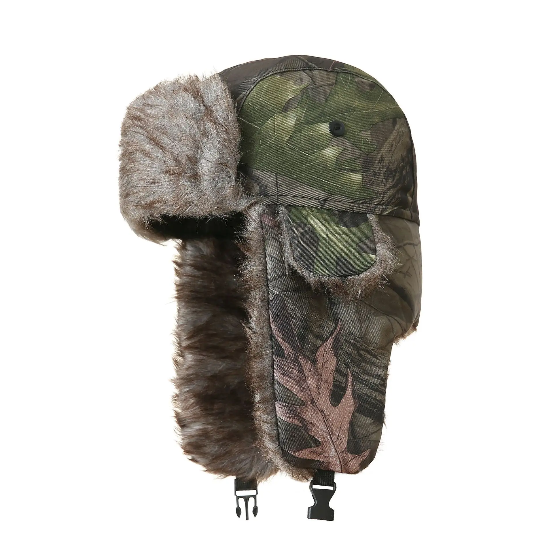 Y2k Autumn And Winter Camouflage Lei Feng Cap Outdoor Hat Men's And Women's Foreign Trade Direct Ear Protection Leaf Cap Korean