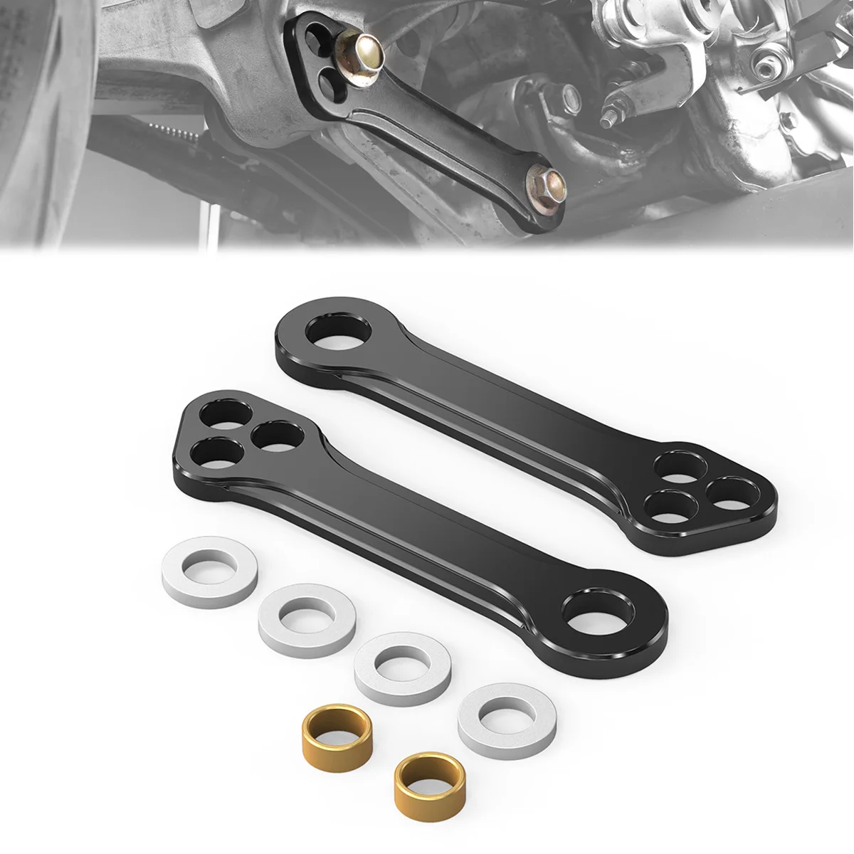 

2024 For Suzuki DR-Z400 DR-Z400E DR-Z400S DR-Z400SM 2000-2024 Motorcycle Lowering Link Kit Stock 1.5'' 3'' 3-Level Adjustable