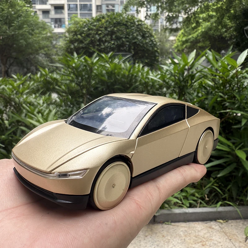 1: 32 Simulation Robotaxi Toy Car Model DieCast Vehicles Metal Cars Decoration Pull Back Sound And Light Boy Education Gift