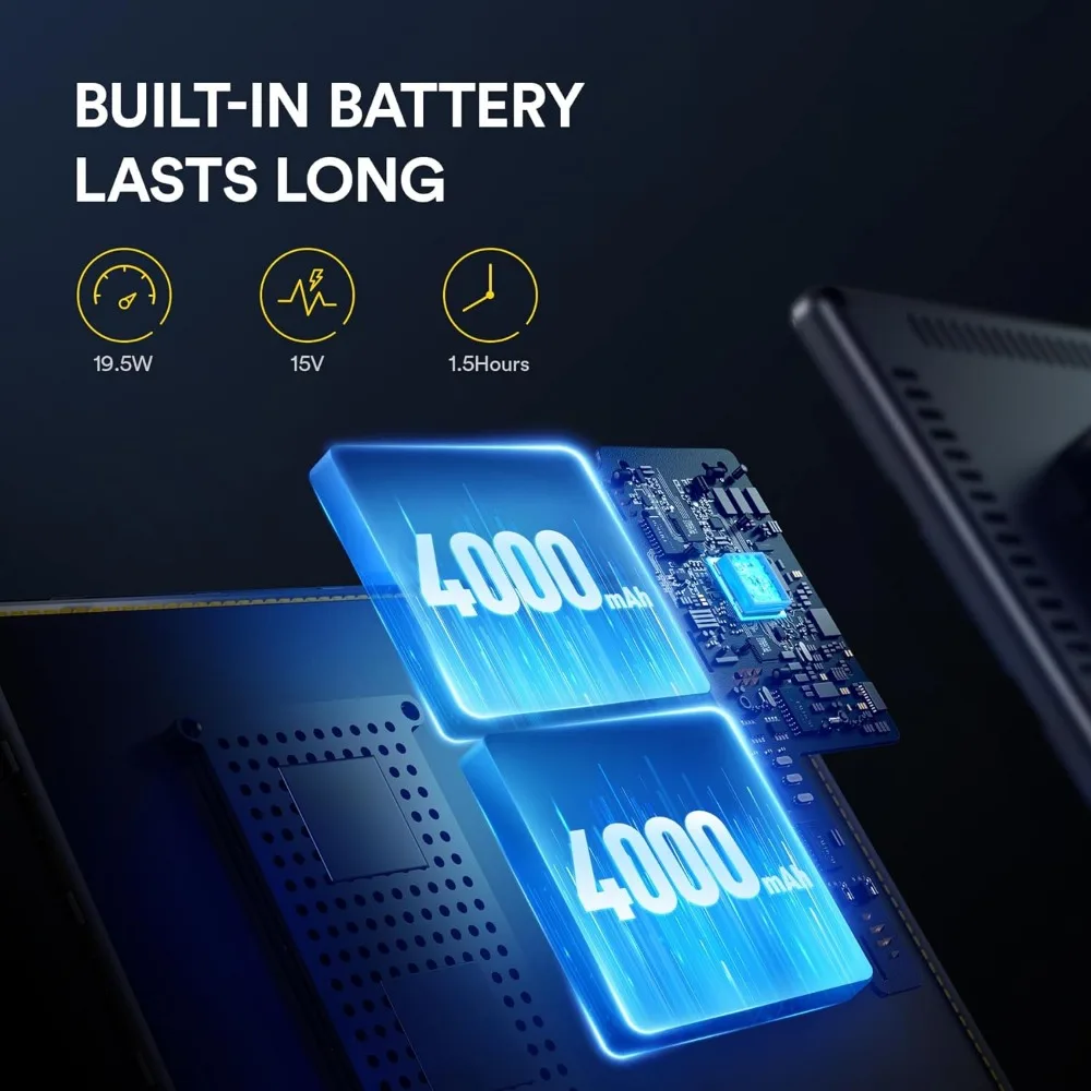 RALENO LED 비디오 소프트 라이트 패널, 카메라 패널 라이트, 내장 2*4000mAh 배터리, 사진, 650Lux/m, 19.5W