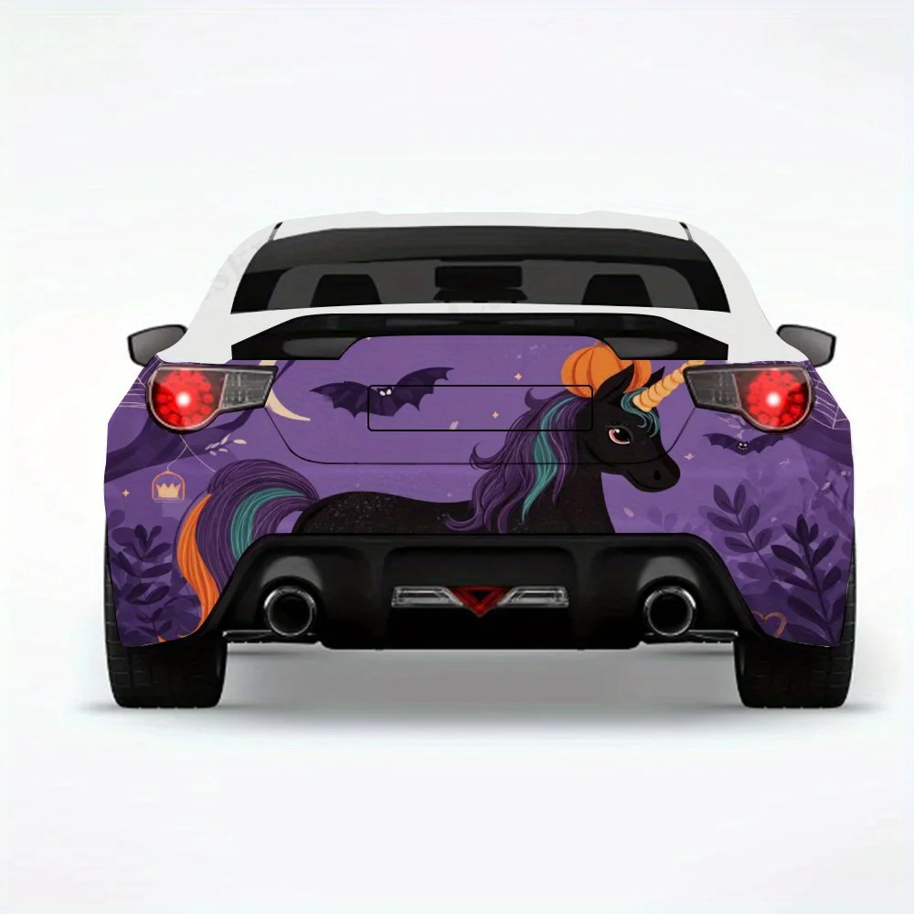 

Unicorn with Pumpkin- Vinyl Decal for Car Rear, Waterproof Self-Adhesive Vinyl Stickers for Vehicle Tail andBumper, Decoration P