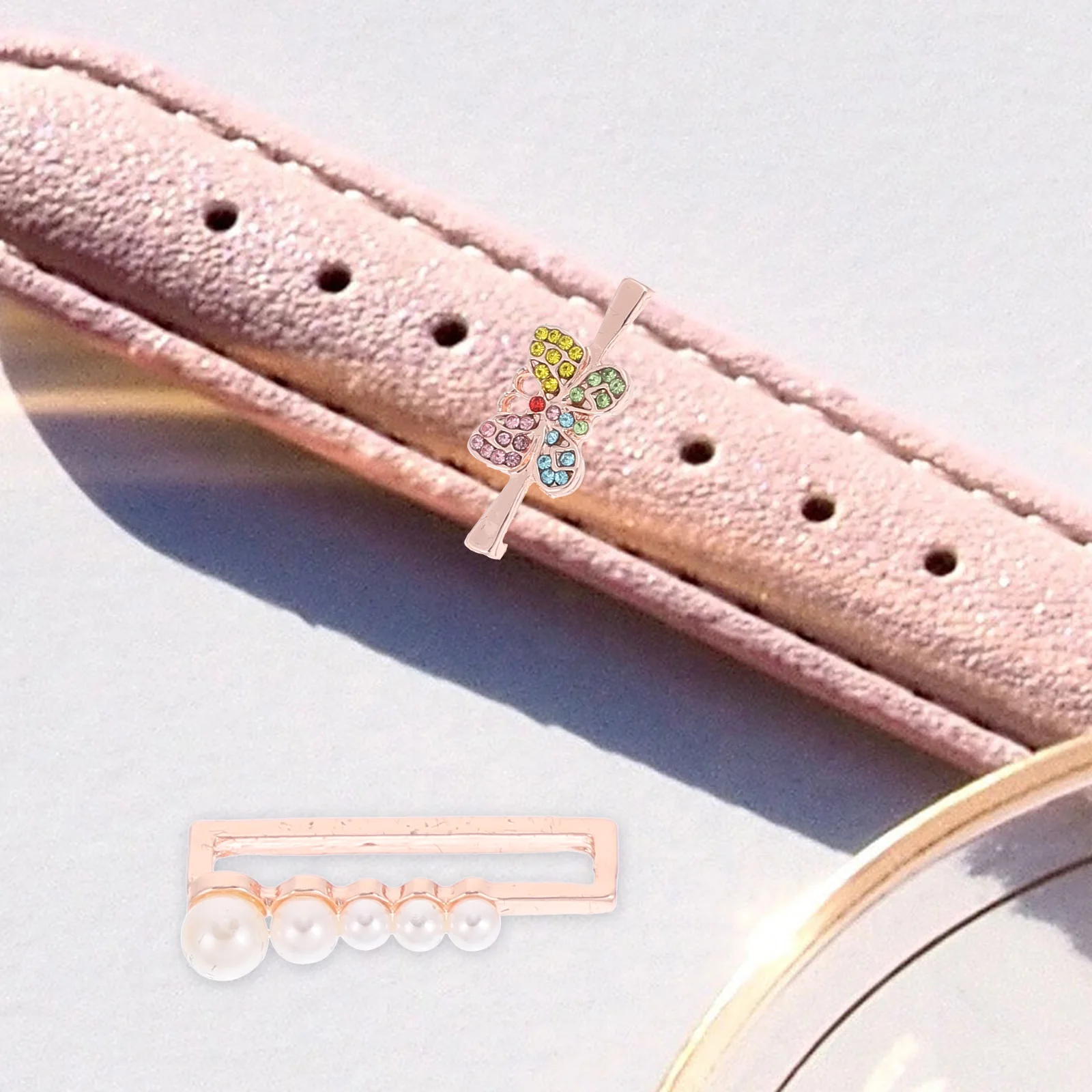

4 Pcs Band Charm Watch Charms for Smartwatch Bands Accessories Metal Studs Miss