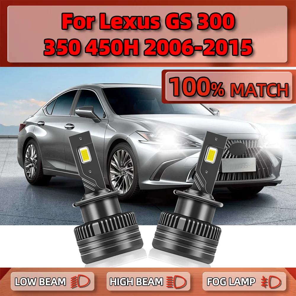 

D4S LED Headlights Canbus 25000LM 120W Car Lamp Xenon HID 12V Plug&Play For Lexus GS 300 350 450H 2006-2011 2012 2013 2014 2015