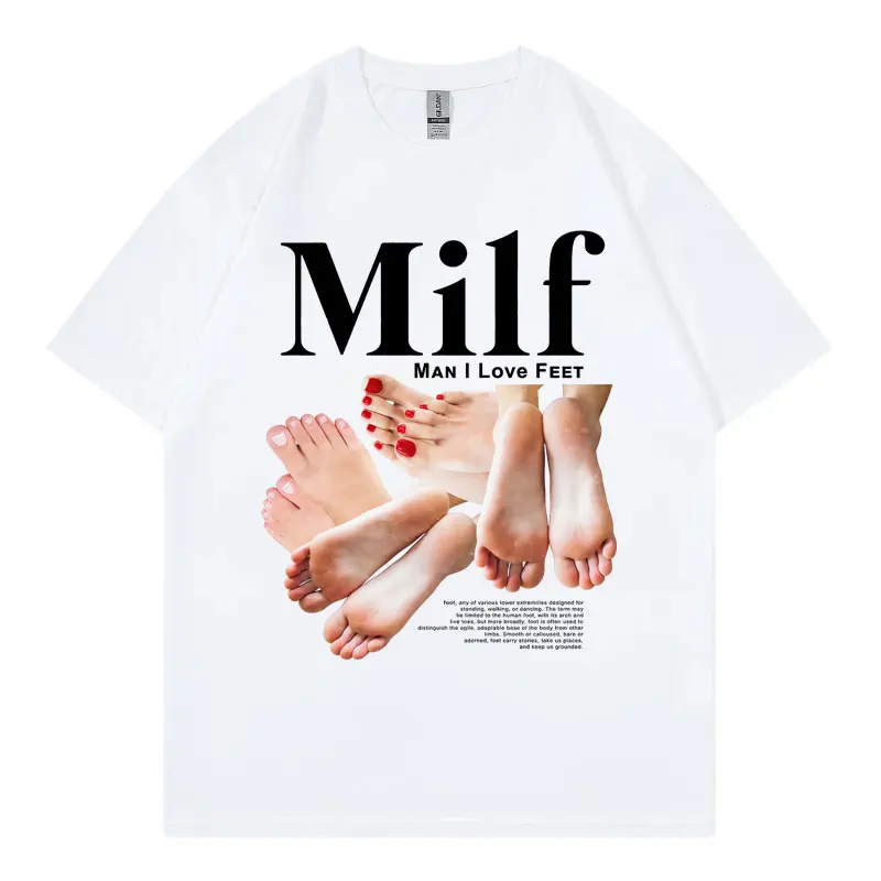 Man I Love Feet Funny Meme Graphic T Shirts High Quality Fashion Short Sleeve T-shirt Men Women Casual Loose T-shirts Streetwear
