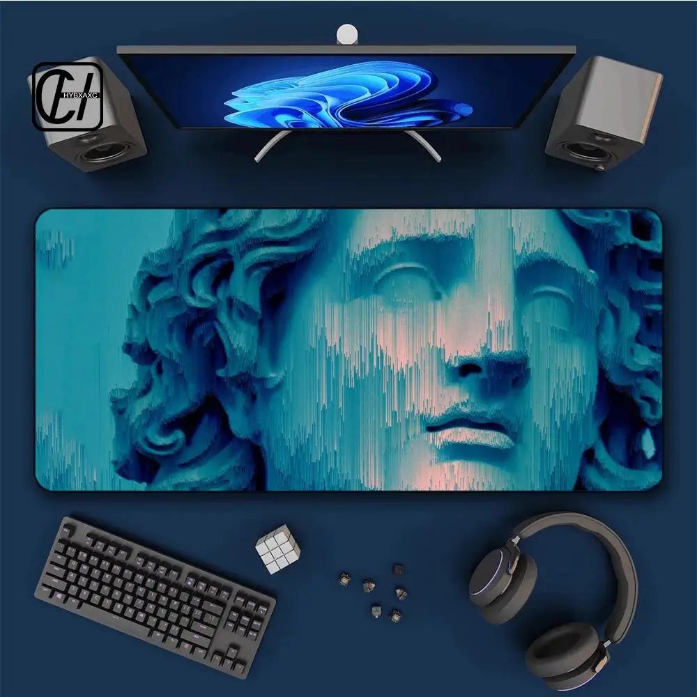 Luxury Statue Abstract Art David Medusa Mouse Pad Pad Extended Gaming Keyboard  Large Mouse Pad Gamer Desk Mat Carpet