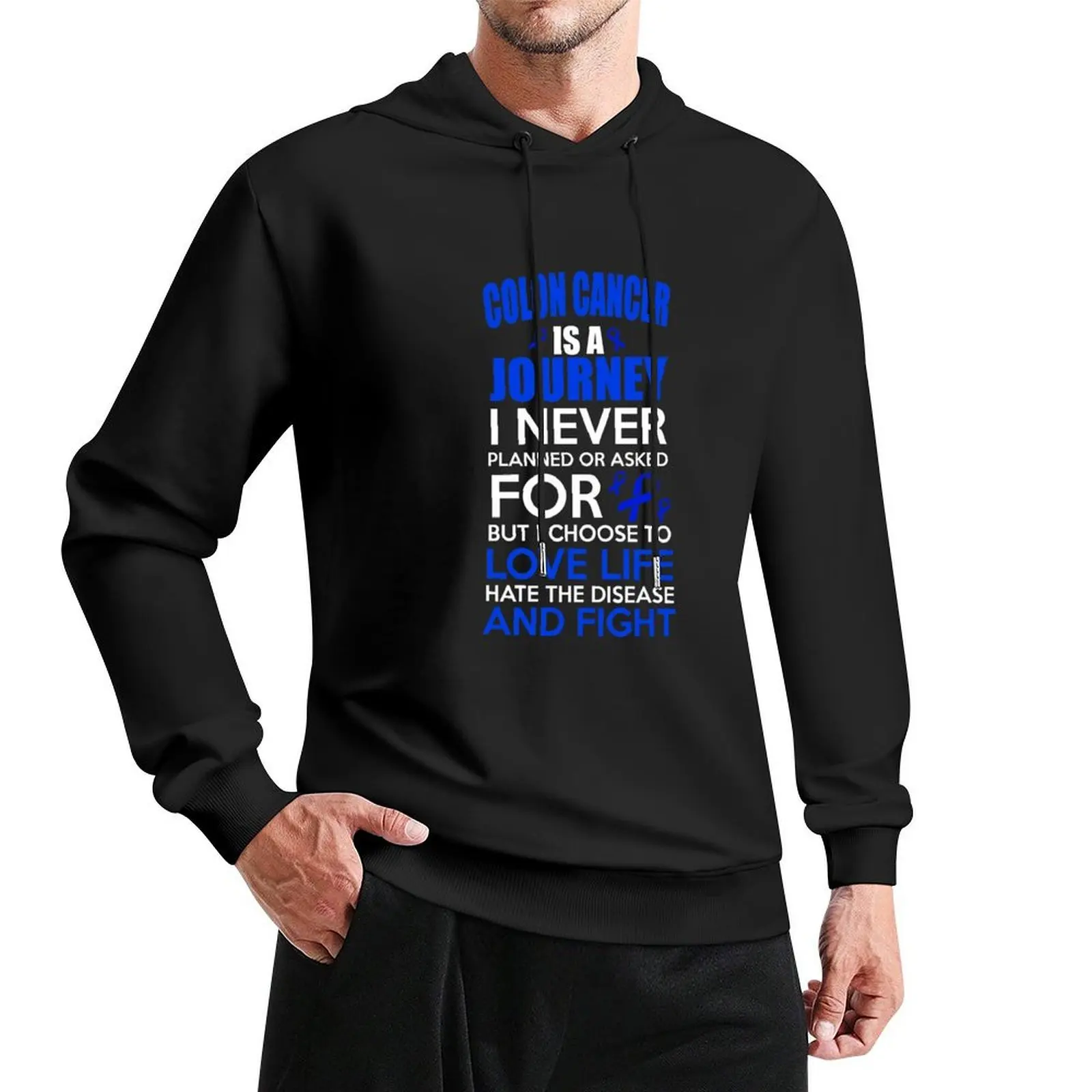 Support Colon Cancer Awareness Hoodie hooded shirt mens clothes autumn jacket men new hoodies and sweatshirts