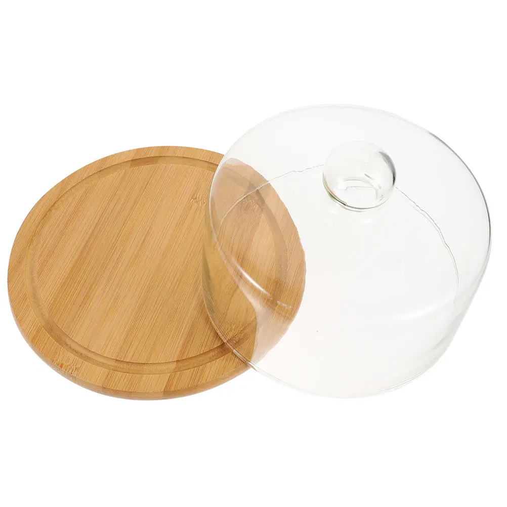 

Cake Dome Glass Protective Fresh-Keeping Cover Cloche Display Tray Food Dustproof Sealing Lid Storage Solution Buffet Party