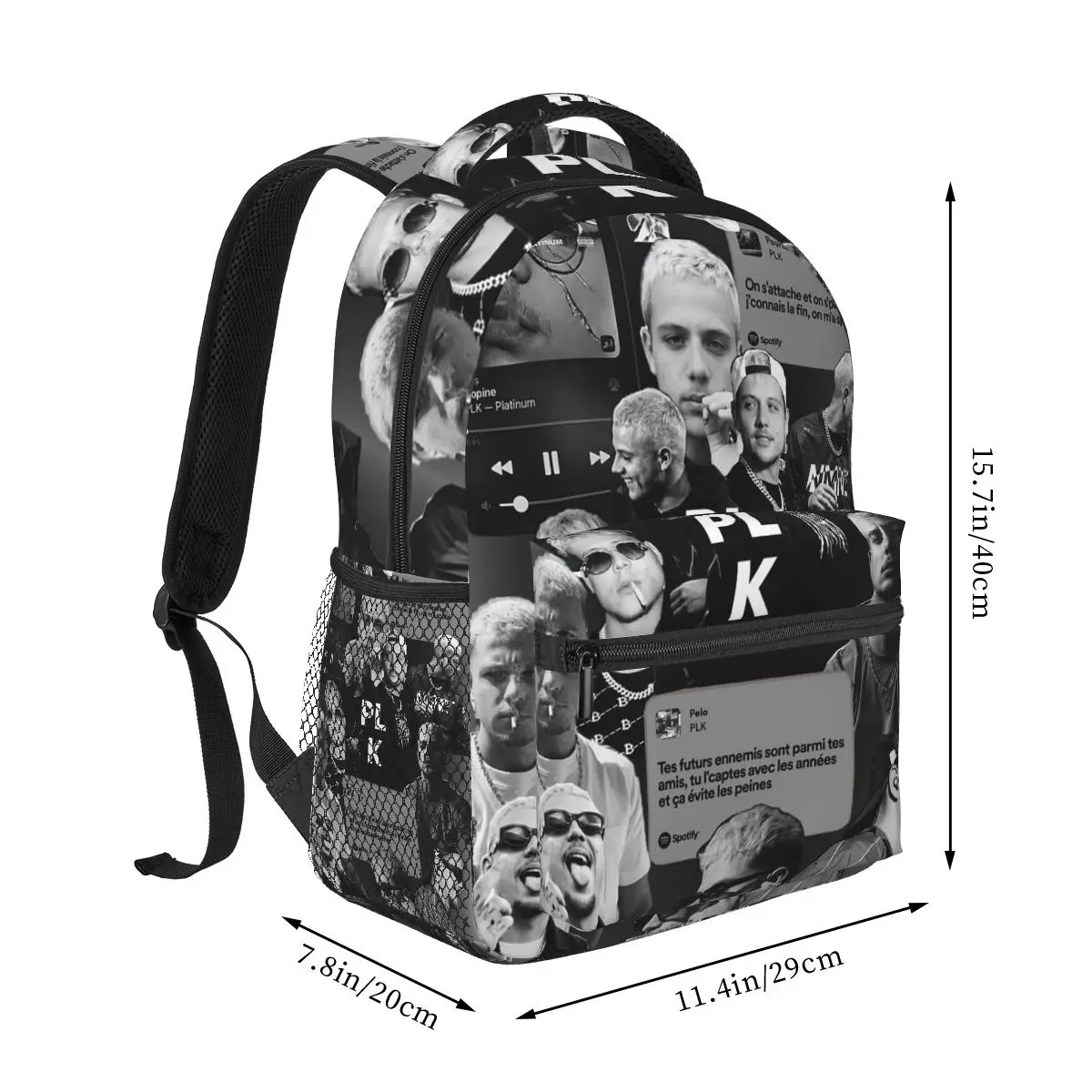 Rapper Plk Polak Graphic Backpack Hot Sale Daypack Large Capacity Kids BookBag School Bag Shoulder Bags for Men Women