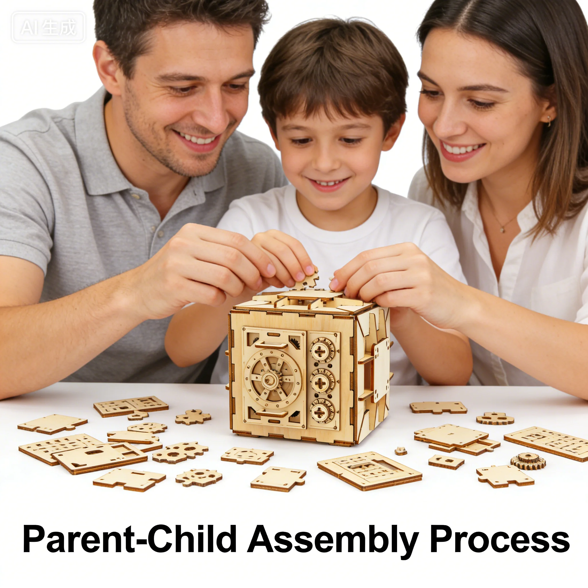 

DIY Code Box Jewelry Case Secret Case Combination Lock 3D Puzzle Toys Piggy Bank Necklace Ring Password Safe Model