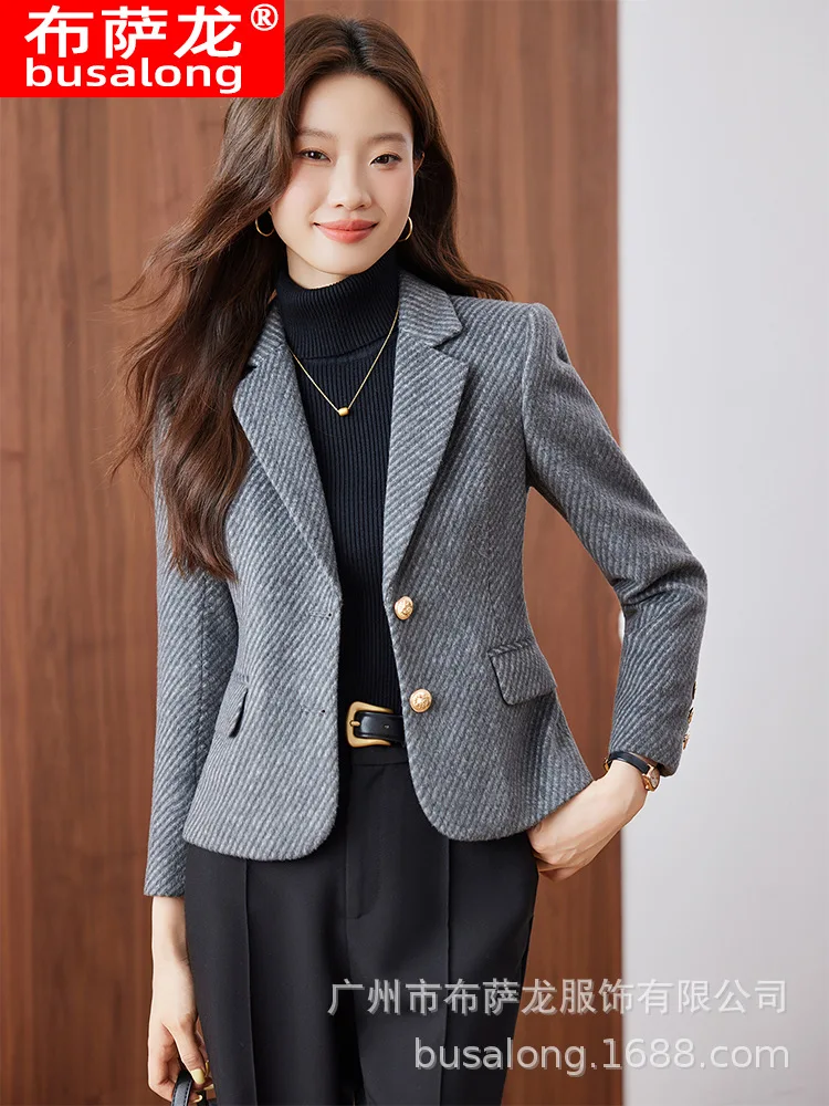 2025New Stilvolle Mode Anzug Casual frauen Langarm Professionelle Blazer Formale frauen Einzel Jacke Workwear8688
