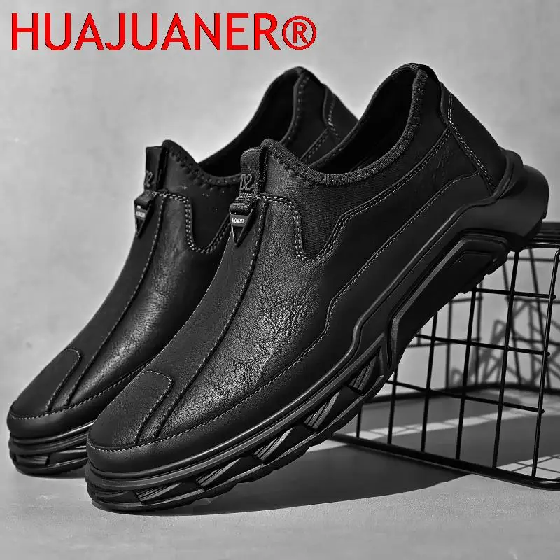 Genuine Leather Men\'s Casual Shoes Men Handmade Designer Sneakers High Quality Leisure Shoes Trend Spring Autumn Men\'s Shoes