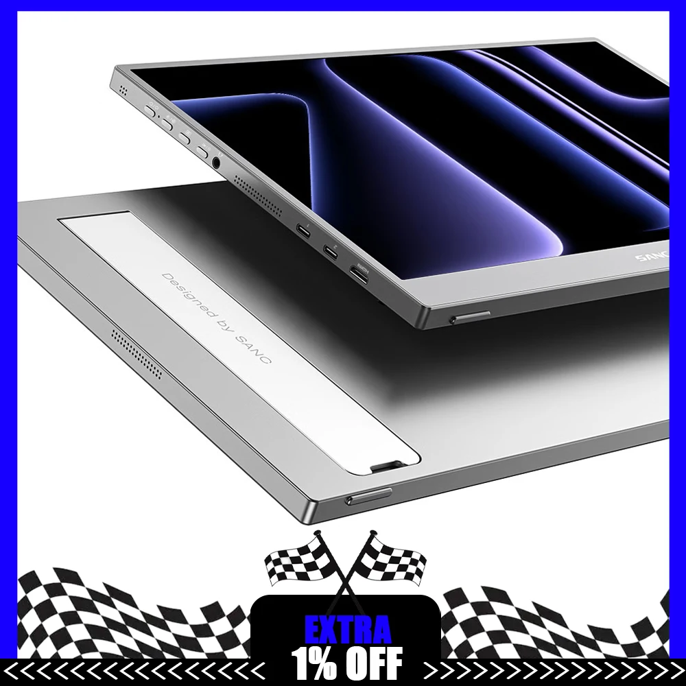 SANC D1 15.6 Inch Portable Monitor Full HD 1080P 60HZ IPS USB Type C Display for Laptop/PS4/PS5/Phone/Switch