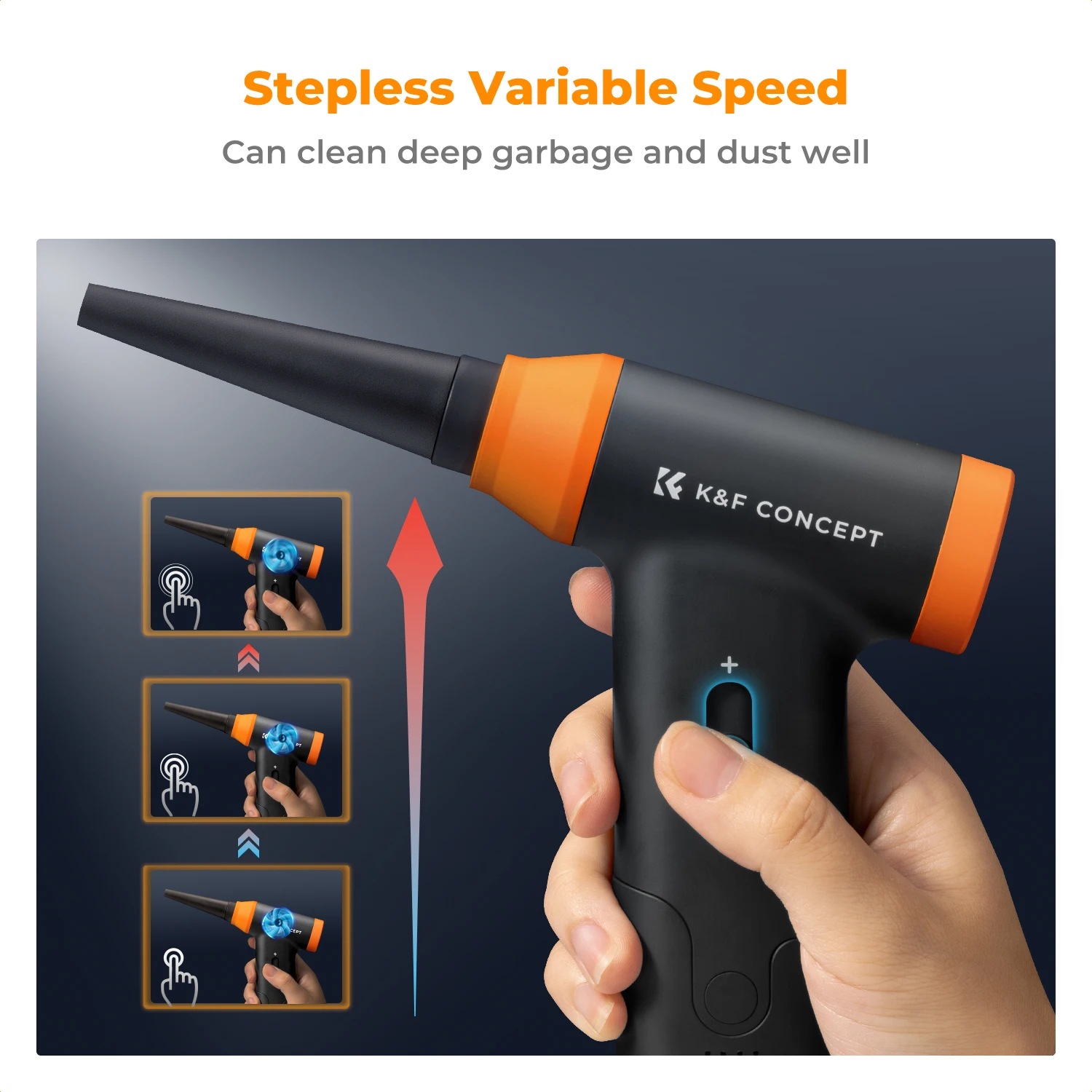 K&F Concept Electric Air Duster Cordless Compressed Air Blower Suction untuk Komputer, PC, Keyboard Laptop, Mobil, Pembersih Debu Kamera