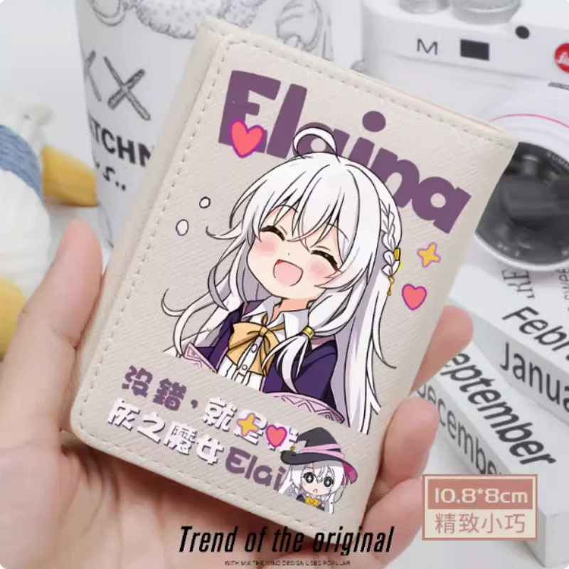 Anime  The Journery Of Elaina Fashion Wallet PU Purse Card Coin Hasp Money Bag Cosplay Gift B1720