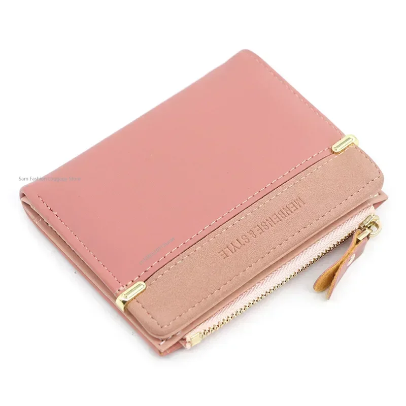 New PU Matte Versatile Korean Version Zero Wallet Ins Style Multi Card Slot Short Zipper Women Card Bags Portable Wallet Purses