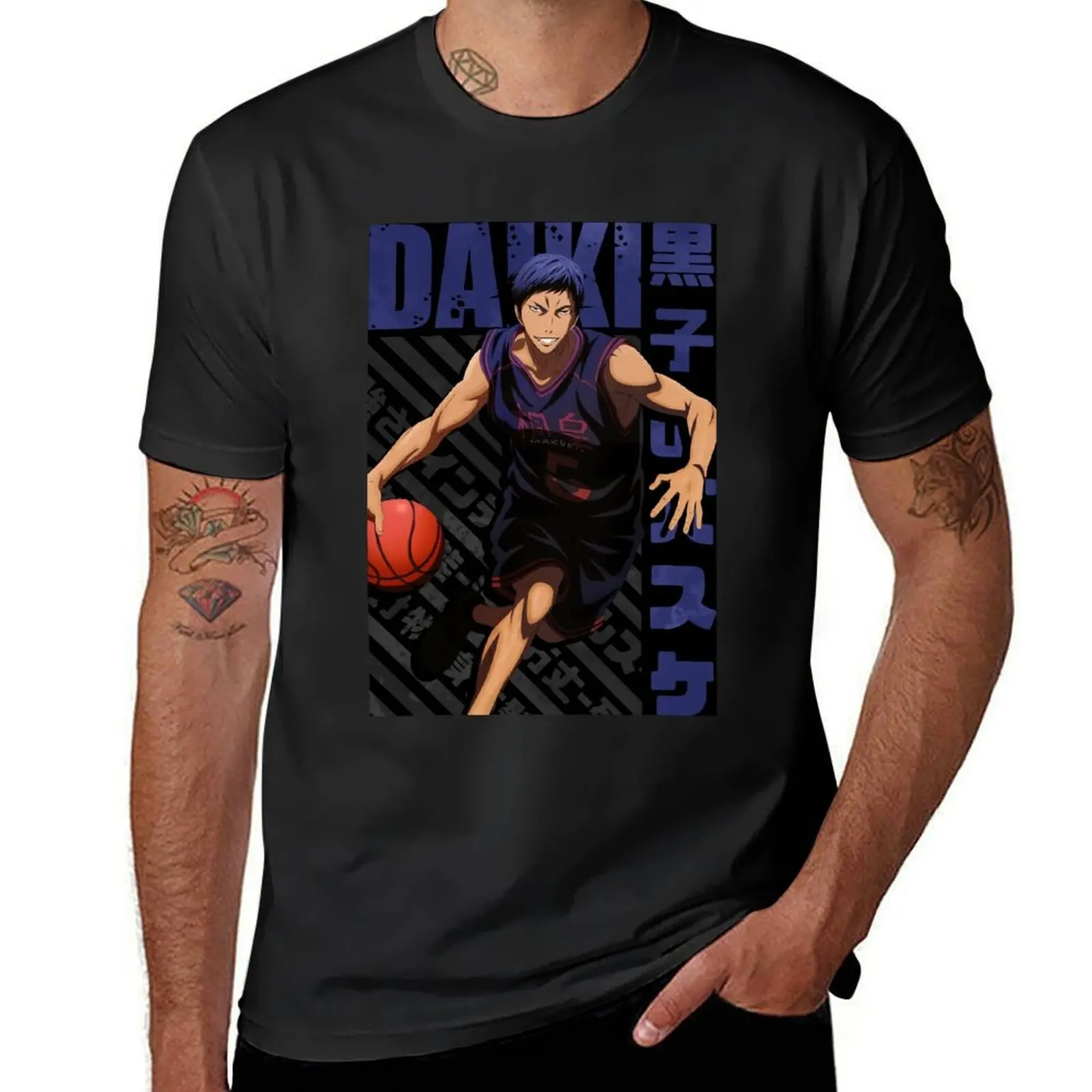 

Kuroko no Basket Daiki Aomine Poster T-Shirt kawaii clothes hippie clothes summer top mens t shirts