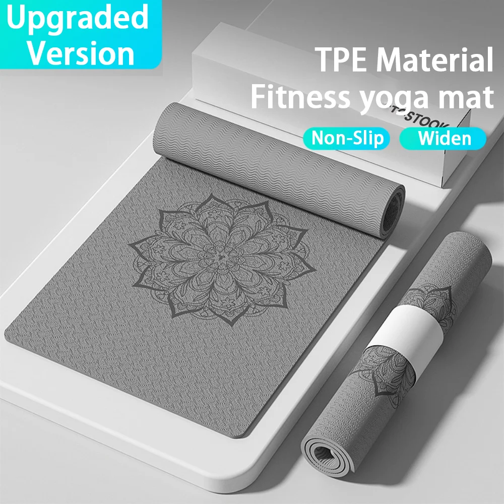

Double yoga mat 200*130*1.5cm thickened widened and lengthened floor mat home fitness mat anti slip dance mat fitness unisex