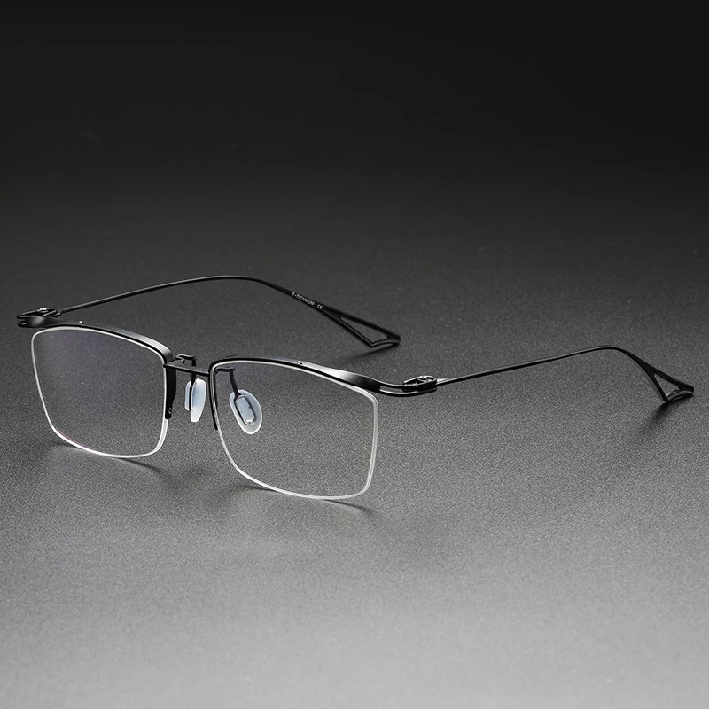 

Japanese Brand Replica Half Rim Pure Titanium Blade Design ACT Series Glasses Frame Men's Business Fashion Eyebrow Eyeglasses