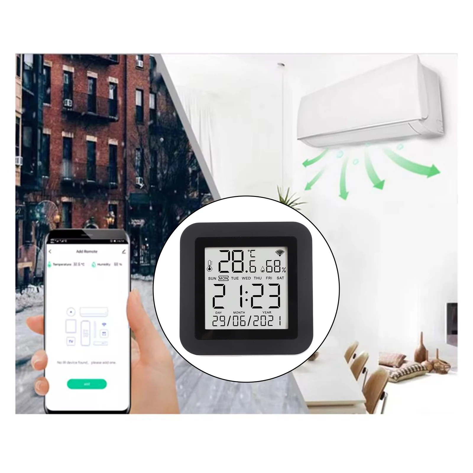 WiFi Connected Temperature and Humidity Sensor with Infrared Remote Control for Smart Home Control and Automation