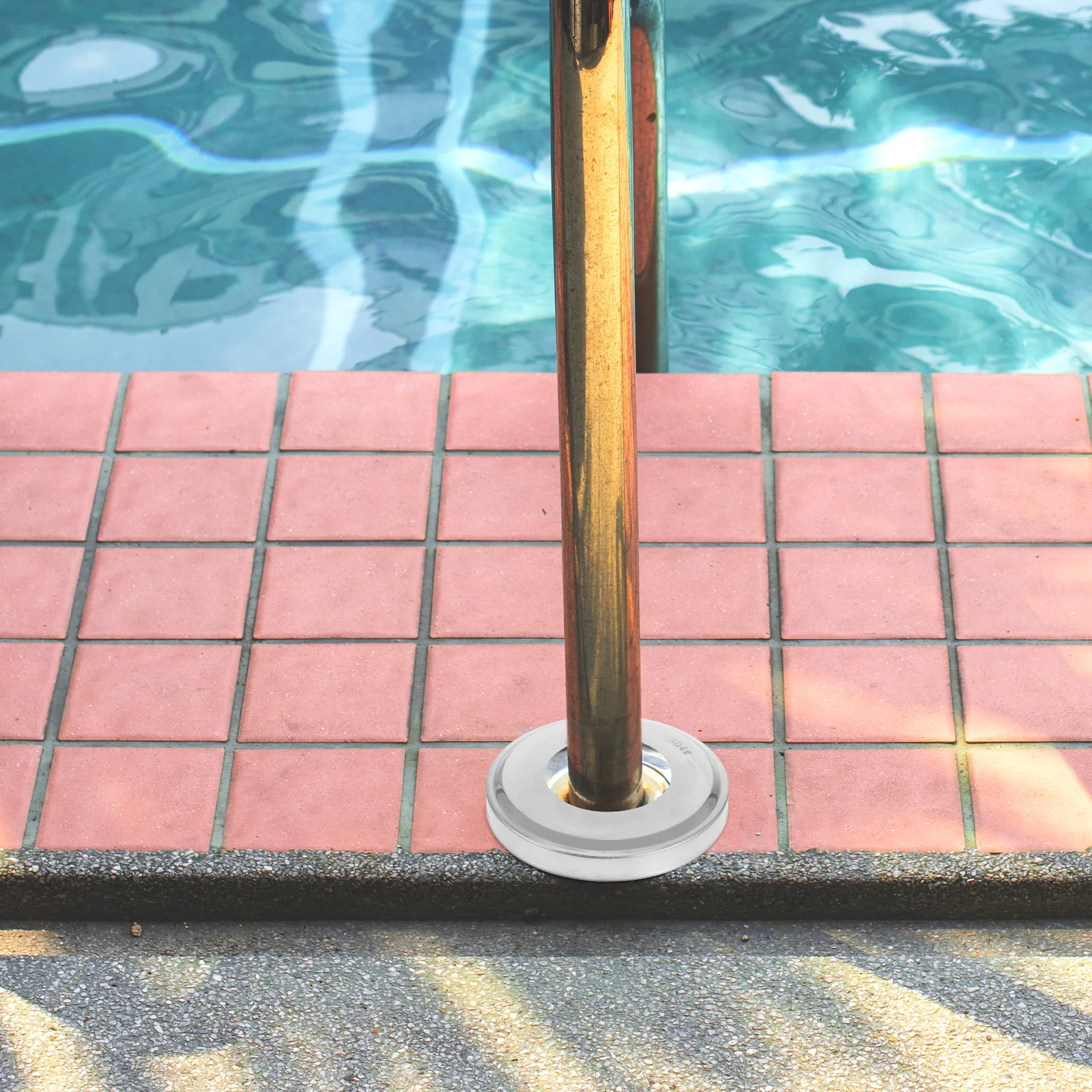 

2 Pcs Handrail Decorative Cover Ladder Stainless Steel Inground Pool Accessories Escutcheons Plate Pool Ladder Mount Flange Deck