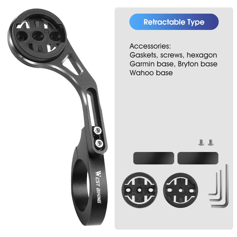 WEST BIKING NEU Fahrradcomputerhalter Kamera Taschenlampe Stander GPS Fahrradhalterung für iGPSPORT Garmin Bryton Wahoo Gopro XOSS