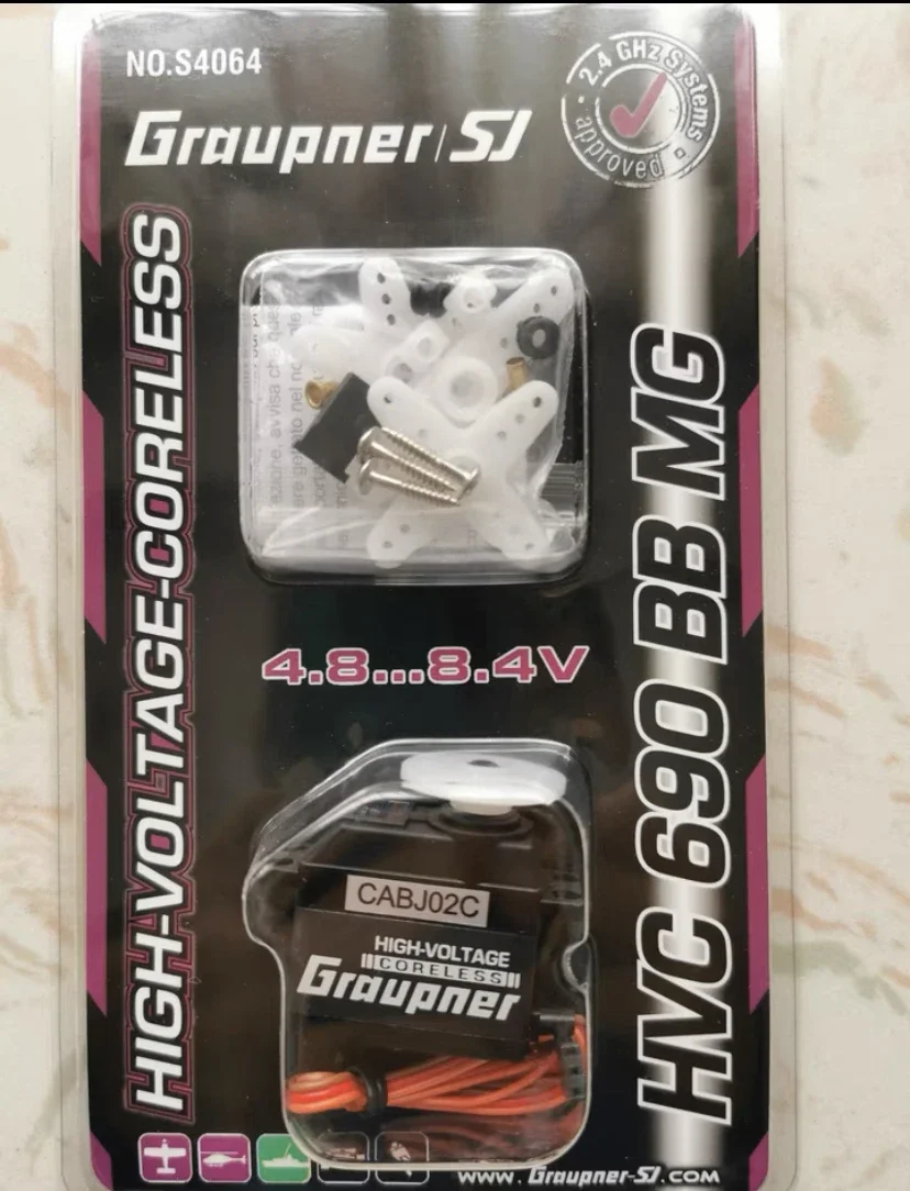 Graupner HVC 660 690 BB MG High Speed Metal Mini 7.4V Brushless Servo 38g 0.05 SEC 62Ncm CL Digital Servo