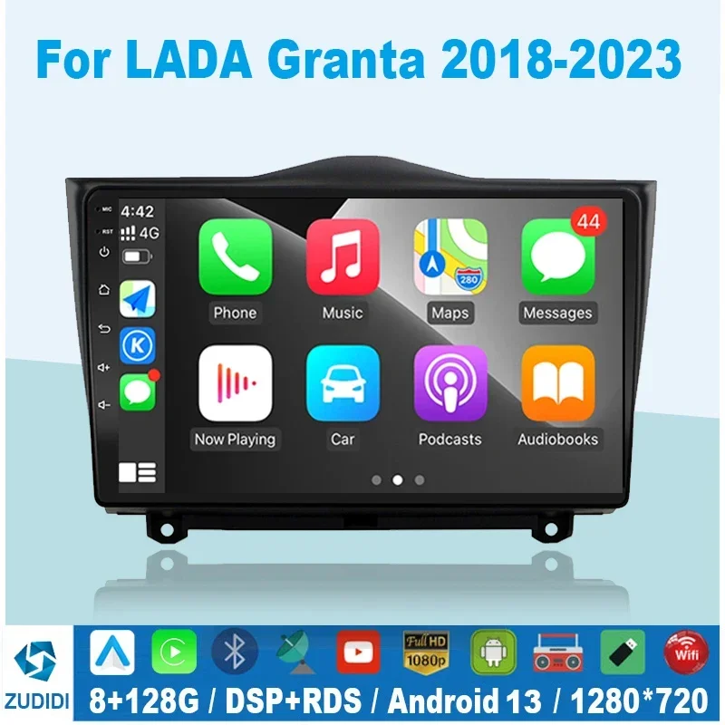 

For LADA BA3 Granta Cross 2018-2023 Android 13 Car Radio Navigation Carplay Multimedia Vide Player 2din Stereo Speaker Head Unit